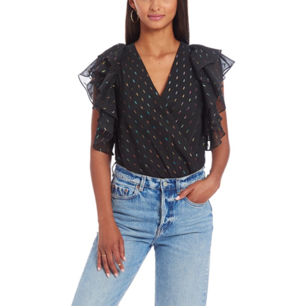 NWOT Uprichard Sycamore Bodysuit Black Sz S